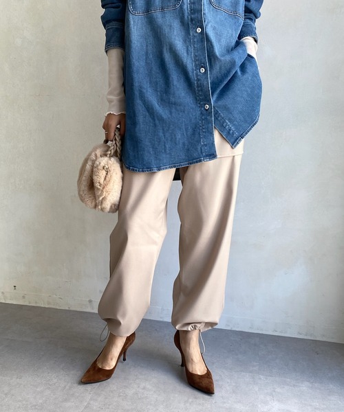 DouDou（ドゥドゥ）の「AWドロストカーゴパンツ（その他パンツ・レディース・チャコールグレー/ブラック/ベージュ・40/38）」の9枚目の写真