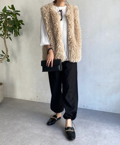 DouDou（ドゥドゥ）の「AWドロストカーゴパンツ（その他パンツ・レディース・チャコールグレー/ブラック/ベージュ・40/38）」の13枚目の写真