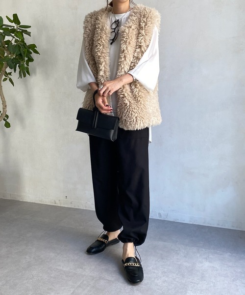 DouDou（ドゥドゥ）の「AWドロストカーゴパンツ（その他パンツ・レディース・チャコールグレー/ブラック/ベージュ・40/38）」の14枚目の写真