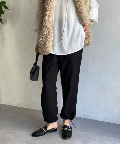 DouDou（ドゥドゥ）の「AWドロストカーゴパンツ（その他パンツ・レディース・チャコールグレー/ブラック/ベージュ・40/38）」の18枚目の写真