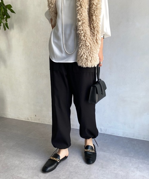 DouDou（ドゥドゥ）の「AWドロストカーゴパンツ（その他パンツ・レディース・チャコールグレー/ブラック/ベージュ・40/38）」の19枚目の写真