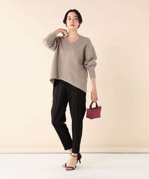NOLLEY’S Sophi(ノーリーズソフィ)の「ウォッシャブルウールツイルイージーパンツ(その他パンツ・レディース・ブラック/オフホワイト/サックスブルー/ベビーピンク・38/36/34)」の17枚目の写真