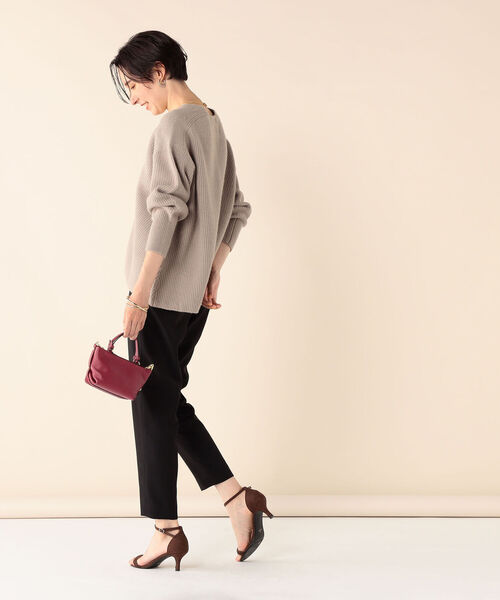 NOLLEY’S Sophi(ノーリーズソフィ)の「ウォッシャブルウールツイルイージーパンツ(その他パンツ・レディース・ブラック/オフホワイト/サックスブルー/ベビーピンク・38/36/34)」の16枚目の写真