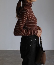 sakishimatokyo（サキシマトーキョー）の「ルーズタートルボーダーカット（Tシャツ/カットソー）」