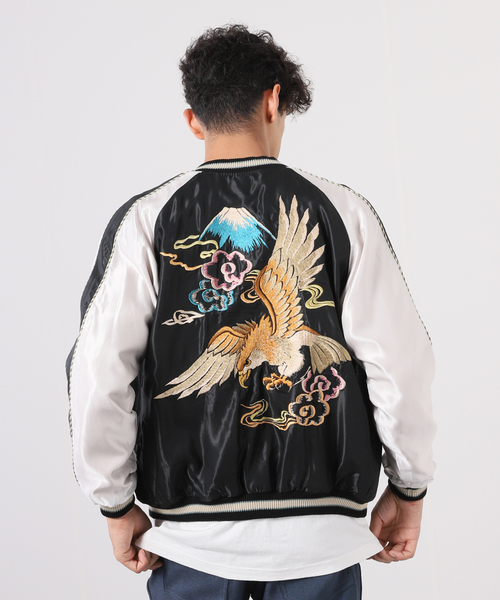TAILOR TOYO（テーラートウヨウ）の「【TAILOR TOYO / テーラー東洋】 Souvenir Jacket / スーベニアジャケット（ブルゾン・メンズ・ブラック/ブルー系その他・LARGE）」の2枚目の写真