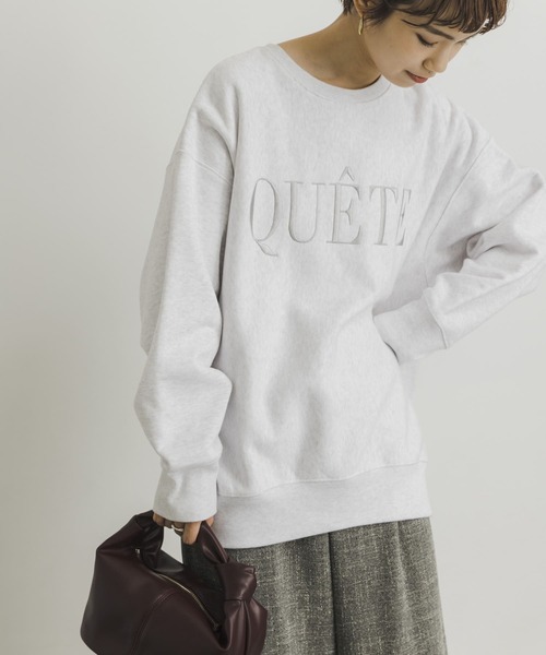 URBAN RESEARCH（アーバンリサーチ）の「QUETE刺繍スウェット（Tシャツ/カットソー・レディース・グレー系その他/カーキ/ホワイト系その他・FREE）」の15枚目の写真