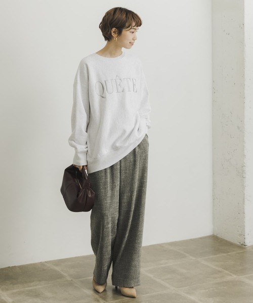 URBAN RESEARCH（アーバンリサーチ）の「QUETE刺繍スウェット（Tシャツ/カットソー・レディース・グレー系その他/カーキ/ホワイト系その他・FREE）」の18枚目の写真