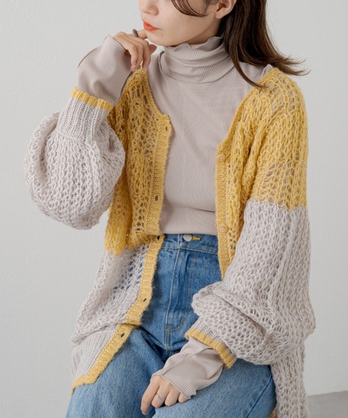 Kastane（カスタネ）の「テレコメロウハイネックロンT（Tシャツ/カットソー・レディース・グリーン/ブルー/ブラック/アイボリー/グレイッシュベージュ・FREE）」の14枚目の写真