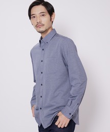 【BLUE STANDARD/ブルースタンダード】吸水速乾　イージーケア　 ピンポイント消臭 　ストレッチ　アルティマニット　ボタンダウンシャツ