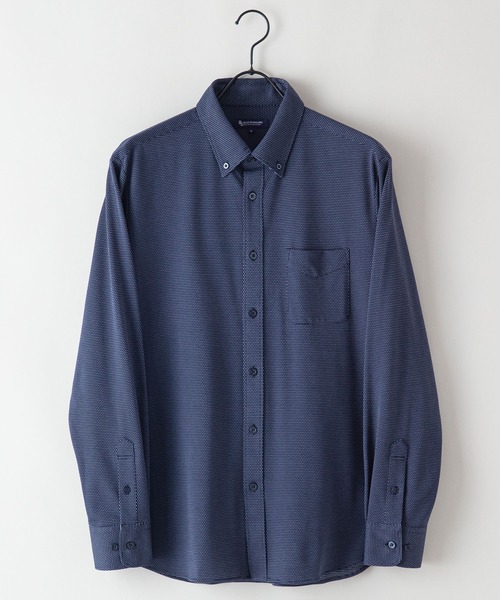 Blue Standard (ブルースタンダード)の「【BLUE STANDARD/ブルースタンダード】吸水速乾 イージーケア ピンポイント消臭 ストレッチ アルティマニット ボタンダウンシャツ(シャツ/ブラウス・メンズ・ブルー系その他/グレー/ダークブルー/ブルー/オフホワイト/ホワイト・LARGE/MEDIUM/X-LARGE)」の8枚目の写真