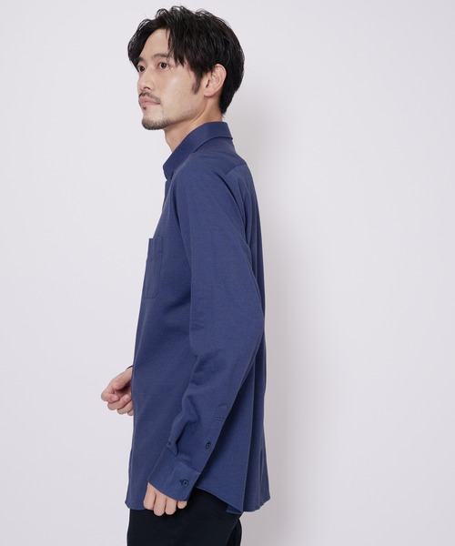 Blue Standard (ブルースタンダード)の「【BLUE STANDARD/ブルースタンダード】吸水速乾 イージーケア ピンポイント消臭 ストレッチ アルティマニット ボタンダウンシャツ(シャツ/ブラウス・メンズ・ブルー系その他/グレー/ダークブルー/ブルー/オフホワイト/ホワイト・LARGE/MEDIUM/X-LARGE)」の20枚目の写真