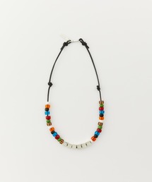 LETTER-BLOCK & BEADS NECKLACE