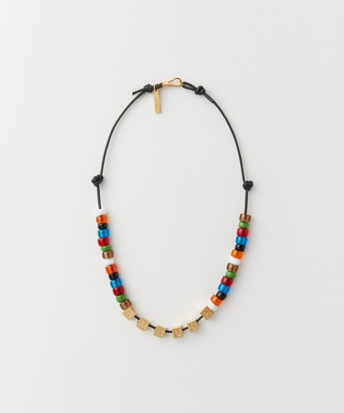 AMBUSH（アンブッシュ）の「LETTER-BLOCK & BEADS NECKLACE（ネックレス・メンズ・ゴールド/シルバー・FREE）」の2枚目の写真