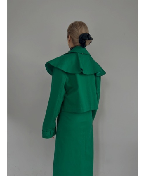 AMAIL（アマイル）の「Bulky coron trench（トレンチコート・レディース・ベージュ/グリーン・FREE）」の4枚目の写真