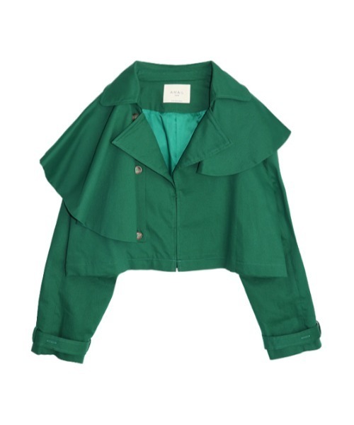 AMAIL（アマイル）の「Bulky coron trench（トレンチコート・レディース・ベージュ/グリーン・FREE）」の13枚目の写真