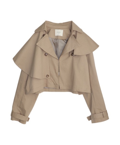 AMAIL（アマイル）の「Bulky coron trench（トレンチコート・レディース・ベージュ/グリーン・FREE）」の3枚目の写真