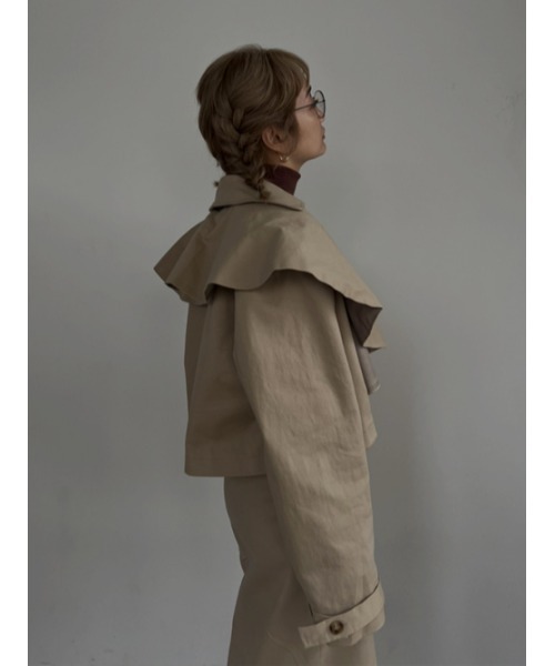 AMAIL（アマイル）の「Bulky coron trench（トレンチコート・レディース・ベージュ/グリーン・FREE）」の6枚目の写真