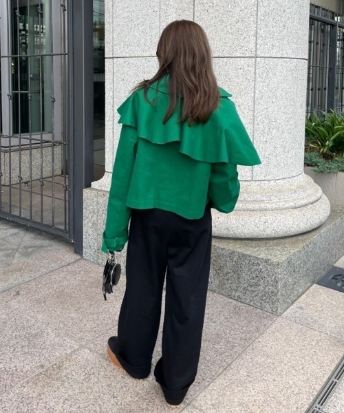 AMAIL（アマイル）の「Bulky coron trench（トレンチコート・レディース・ベージュ/グリーン・FREE）」の20枚目の写真