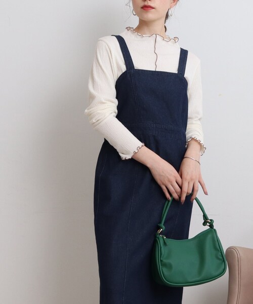 Cutie Blonde(キューティーブロンド)の「◆デニムキャミワンピース(ワンピース・レディース・ブラック/ネイビー・03/02)」の1枚目の写真