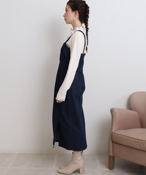 Cutie Blonde(キューティーブロンド)の「◆デニムキャミワンピース(ワンピース・レディース・ブラック/ネイビー・03/02)」の12枚目の写真