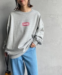 [CHUMS/チャムス] MINI CHUMS LOGO オーバーサイズクルーネックスウェット