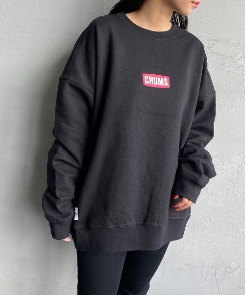 CHUMS（チャムス）の「[CHUMS/チャムス] MINI CHUMS LOGO オーバーサイズクルーネックスウェット（スウェット・レディース・ナチュラル/ブラック/グレー・XL/L/M）」の10枚目の写真