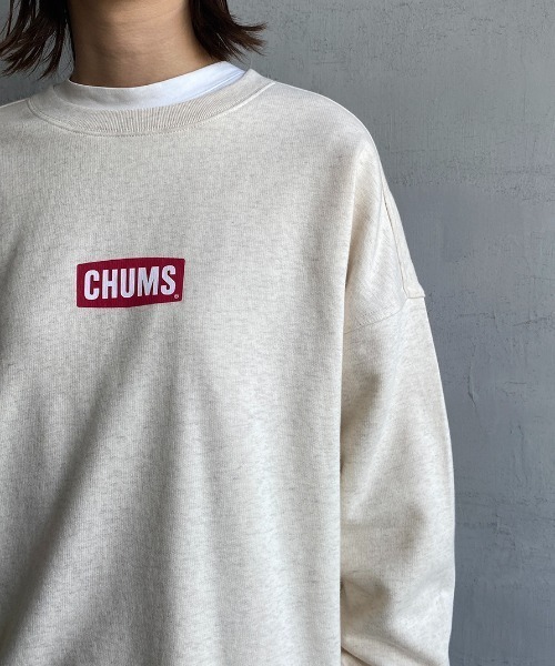 CHUMS（チャムス）の「[CHUMS/チャムス] MINI CHUMS LOGO オーバーサイズクルーネックスウェット（スウェット・レディース・ナチュラル/ブラック/グレー・XL/L/M）」の22枚目の写真
