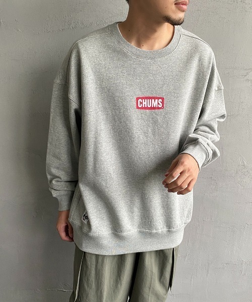 CHUMS（チャムス）の「[CHUMS/チャムス] MINI CHUMS LOGO オーバーサイズクルーネックスウェット（スウェット・レディース・ナチュラル/ブラック/グレー・XL/L/M）」の7枚目の写真