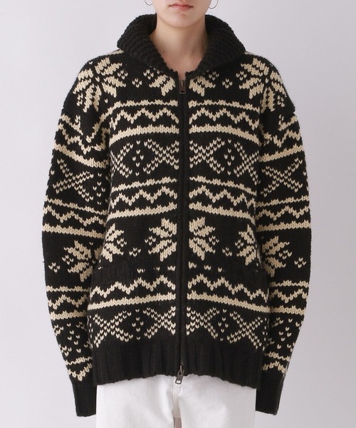 Canadian Sweater Company Ltd.(カナディアンセーター)の「Canadian Sweater Jacquard / カウチンニット(ニット/セーター・レディース・ブラック・フリー)」の10枚目の写真