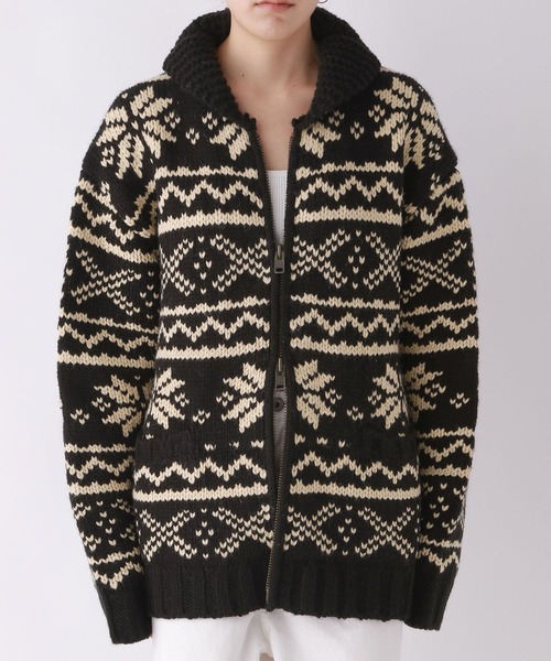 Canadian Sweater Company Ltd.(カナディアンセーター)の「Canadian Sweater Jacquard / カウチンニット(ニット/セーター・レディース・ブラック・フリー)」の5枚目の写真