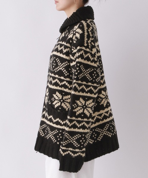 Canadian Sweater Company Ltd.(カナディアンセーター)の「Canadian Sweater Jacquard / カウチンニット(ニット/セーター・レディース・ブラック・フリー)」の13枚目の写真