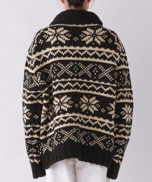 Canadian Sweater Company Ltd.(カナディアンセーター)の「Canadian Sweater Jacquard / カウチンニット(ニット/セーター・レディース・ブラック・フリー)」の11枚目の写真