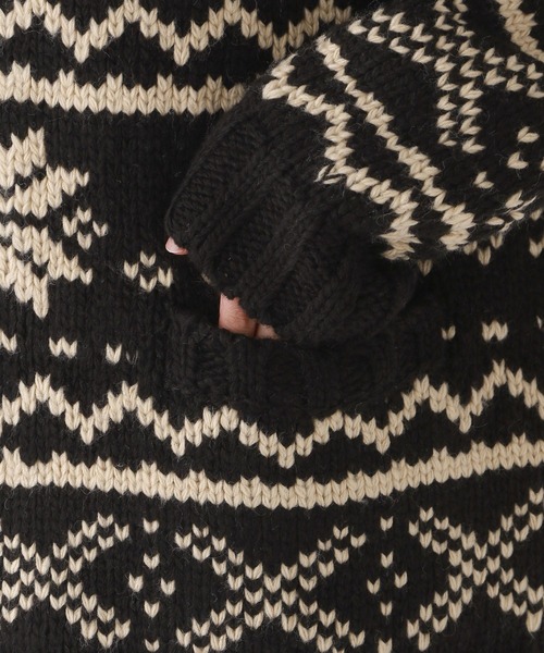 Canadian Sweater Company Ltd.(カナディアンセーター)の「Canadian Sweater Jacquard / カウチンニット(ニット/セーター・レディース・ブラック・フリー)」の19枚目の写真