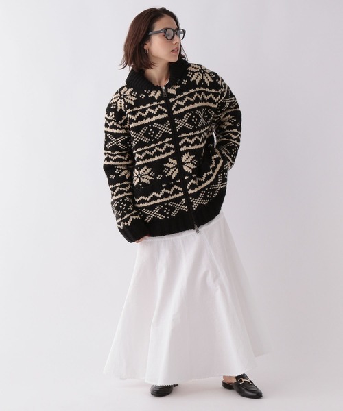 Canadian Sweater Company Ltd.(カナディアンセーター)の「Canadian Sweater Jacquard / カウチンニット(ニット/セーター・レディース・ブラック・フリー)」の4枚目の写真