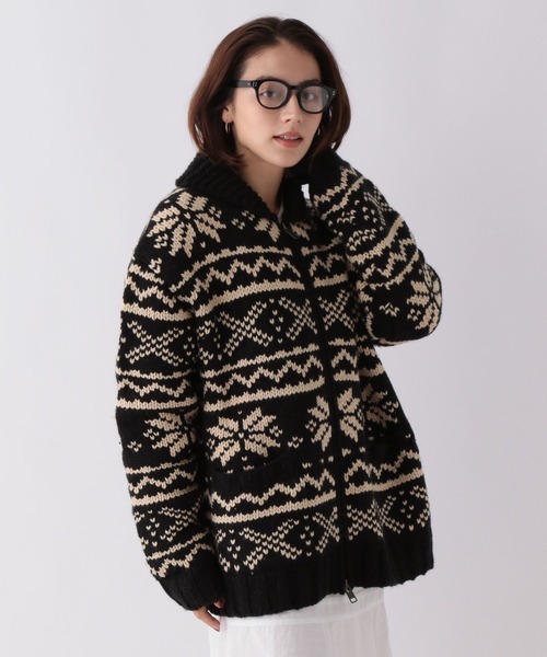 Canadian Sweater Company Ltd.(カナディアンセーター)の「Canadian Sweater Jacquard / カウチンニット(ニット/セーター・レディース・ブラック・フリー)」の16枚目の写真