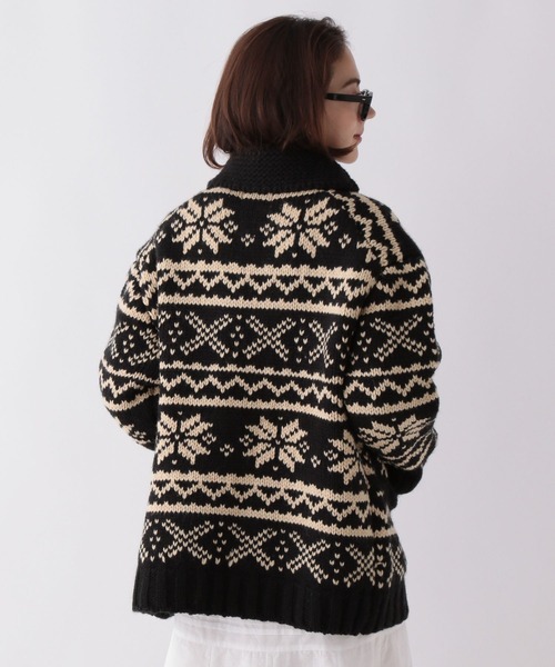 Canadian Sweater Company Ltd.(カナディアンセーター)の「Canadian Sweater Jacquard / カウチンニット(ニット/セーター・レディース・ブラック・フリー)」の12枚目の写真
