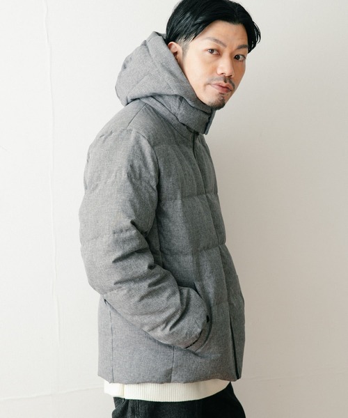 ITEMS URBANRESEARCH（アイテムズ アーバンリサーチ）の「デタッチャブルフード リアルダウンジャケット（ダウンジャケット/コート・メンズ・ネイビー/グレー/ブラック・LARGE/MEDIUM）」の8枚目の写真