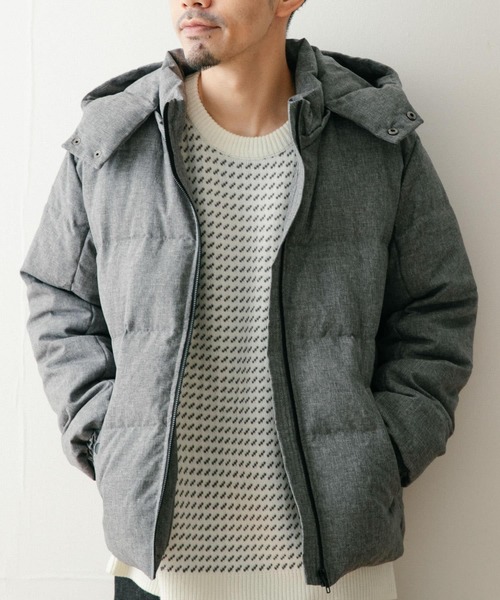 セール】デタッチャブルフード リアルダウンジャケット（ダウン