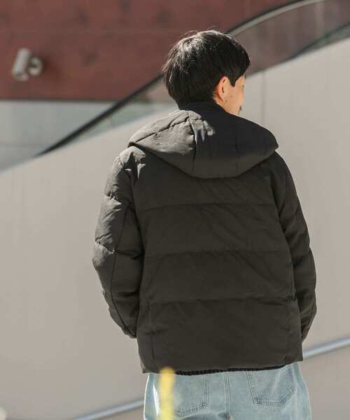 ITEMS URBANRESEARCH（アイテムズ アーバンリサーチ）の「デタッチャブルフード リアルダウンジャケット（ダウンジャケット/コート・メンズ・ネイビー/グレー/ブラック・LARGE/MEDIUM）」の14枚目の写真