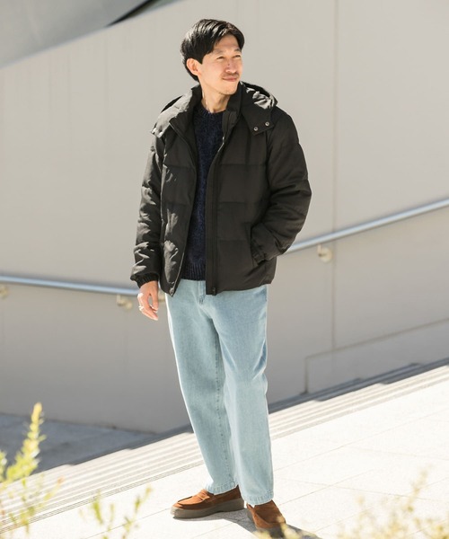 ITEMS URBANRESEARCH（アイテムズ アーバンリサーチ）の「デタッチャブルフード リアルダウンジャケット（ダウンジャケット/コート・メンズ・ネイビー/グレー/ブラック・LARGE/MEDIUM）」の18枚目の写真