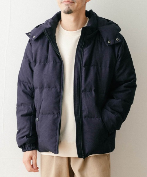 ITEMS URBANRESEARCH（アイテムズ アーバンリサーチ）の「デタッチャブルフード リアルダウンジャケット（ダウンジャケット/コート・メンズ・ネイビー/グレー/ブラック・LARGE/MEDIUM）」の22枚目の写真