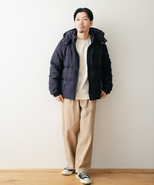 セール】デタッチャブルフード リアルダウンジャケット（ダウン