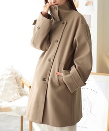 Social GIRL | ボリュームスリーブスタンドカラーミドルコート(その他アウター)