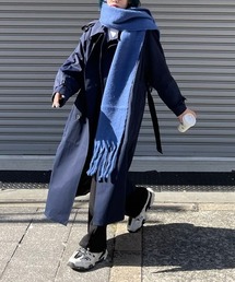 Chikashitsu + | 【Chikashitsu + / チカシツプラス】volume color muffler / マフラー スヌード 秋服 冬服 ネックウォーマー マフラー 黒 マフラー 白 マフラー 茶色 マフラー ブラウン マフラー ネイビー マフラー 青 マフラー ピンク(マフラー)