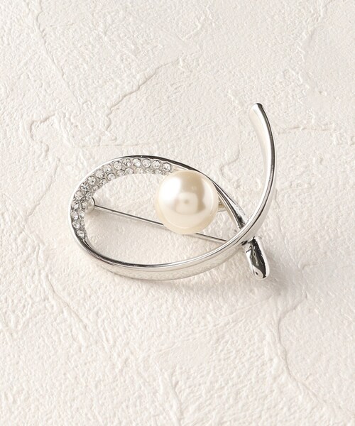 OPAQUE.CLIP（オペークドットクリップ）の「◆フェイクパール×ビジューラインブローチ（ブローチ/コサージュ・レディース・シルバー/ゴールド・00）」の14枚目の写真