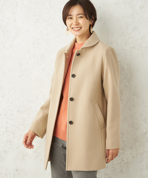 DECOY SINCE 1981（デコイシンスイチキュウハチイチ）の「ウールライクコート（ステンカラーコート・レディース・チャコール/モカ/ブラック・9号/13号/11号）」の10枚目の写真