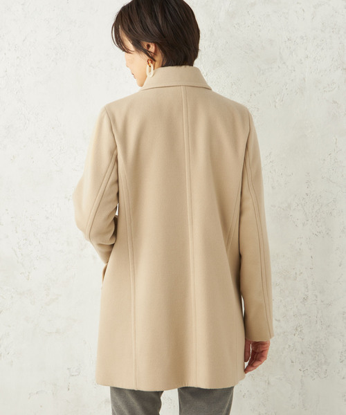 DECOY SINCE 1981（デコイシンスイチキュウハチイチ）の「ウールライクコート（ステンカラーコート・レディース・チャコール/モカ/ブラック・9号/13号/11号）」の5枚目の写真