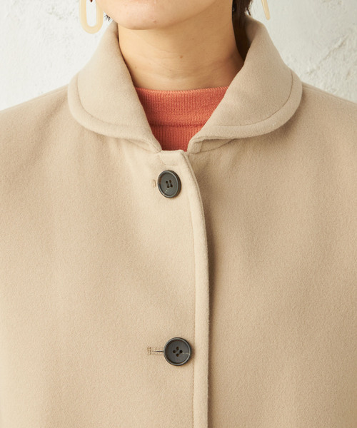 DECOY SINCE 1981（デコイシンスイチキュウハチイチ）の「ウールライクコート（ステンカラーコート・レディース・チャコール/モカ/ブラック・9号/13号/11号）」の7枚目の写真