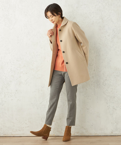 DECOY SINCE 1981（デコイシンスイチキュウハチイチ）の「ウールライクコート（ステンカラーコート・レディース・チャコール/モカ/ブラック・9号/13号/11号）」の9枚目の写真