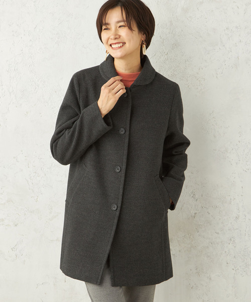 DECOY SINCE 1981（デコイシンスイチキュウハチイチ）の「ウールライクコート（ステンカラーコート・レディース・チャコール/モカ/ブラック・9号/13号/11号）」の18枚目の写真